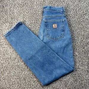 Carhartt Men's 28x33 Jeans Blue Denim Straight Leg Workwear Pants